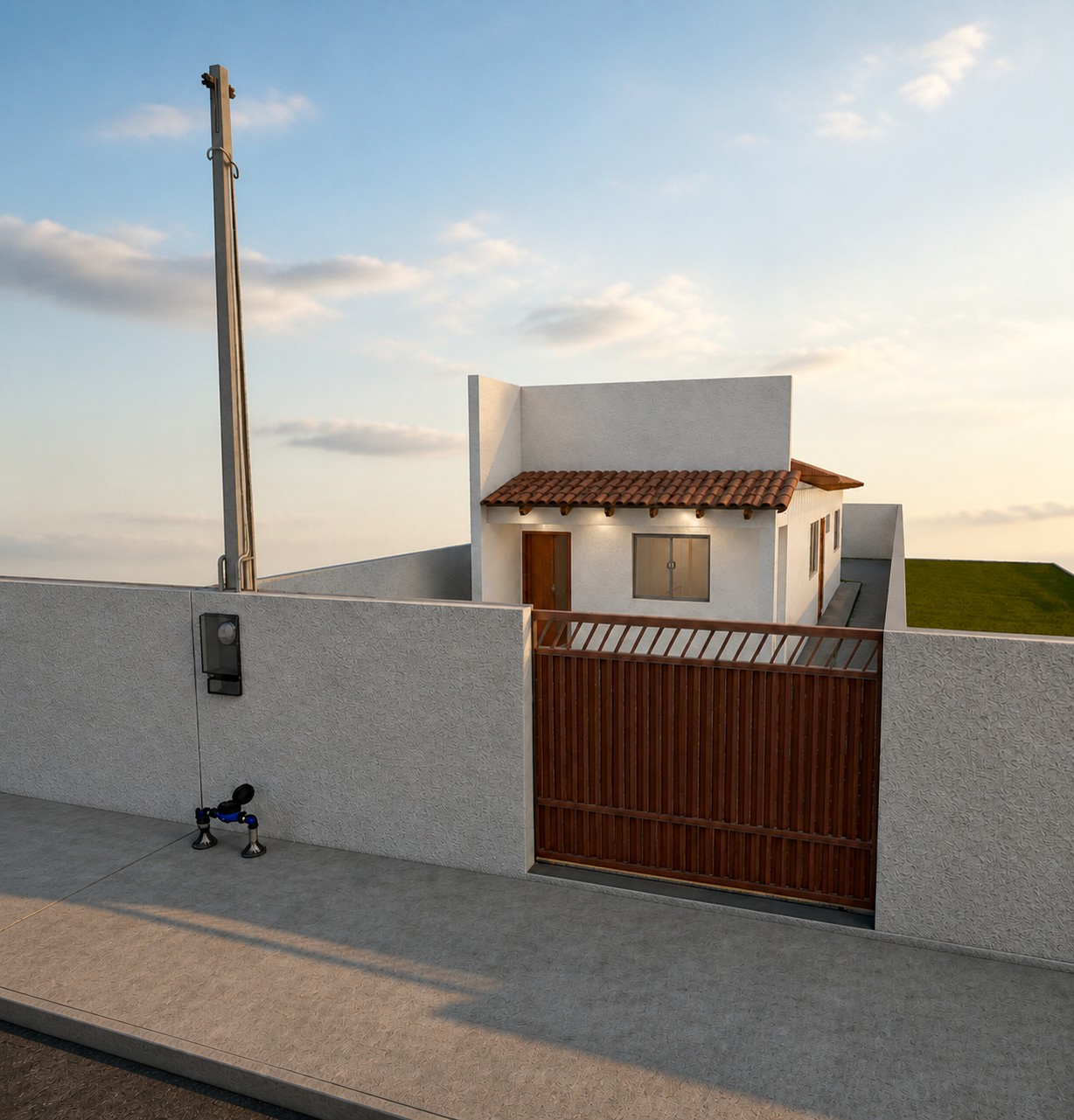 Fachada principal do Projeto Residencial J F